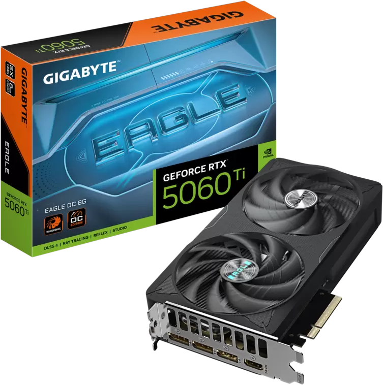 Видеокарта Gigabyte GeForce RTX 5060 Ti Eagle OC 8G GV-N506TEAGLE OC-8GD фото 10