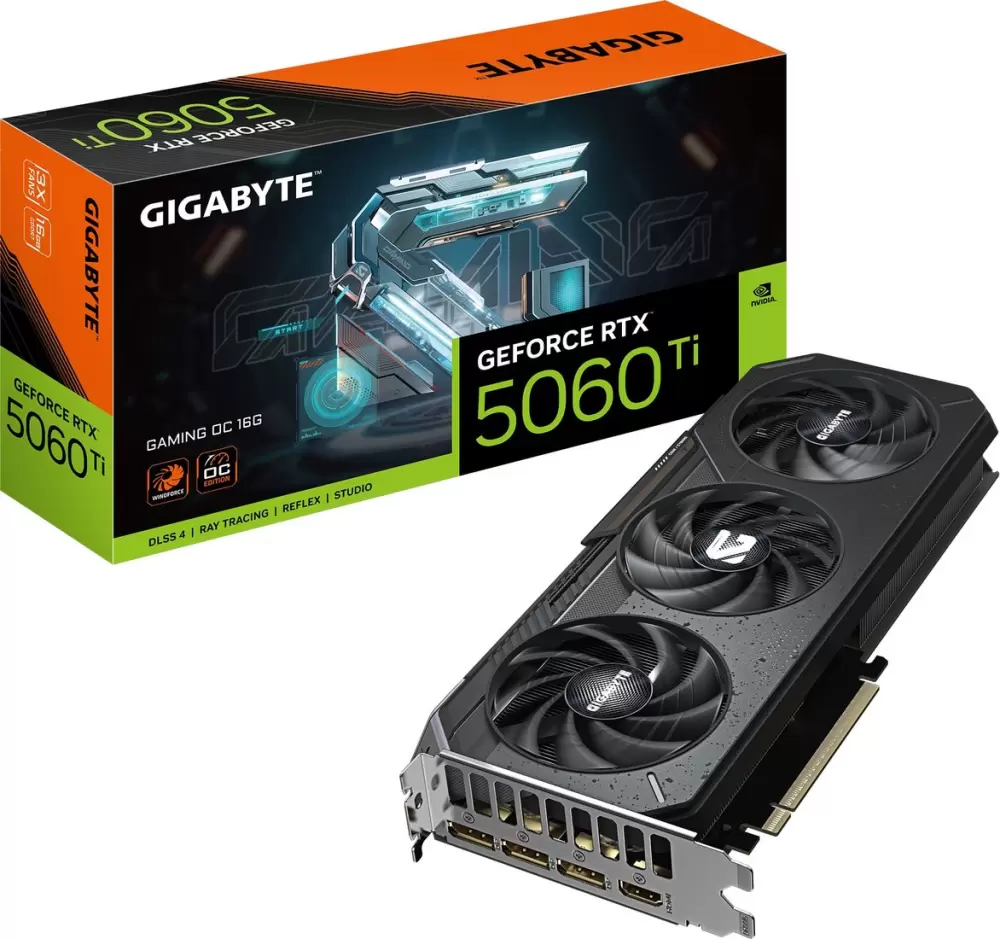 Видеокарта Gigabyte GeForce RTX 5060 Ti Gaming OC 8G GV-N506TGAMING OC-8GD фото 10