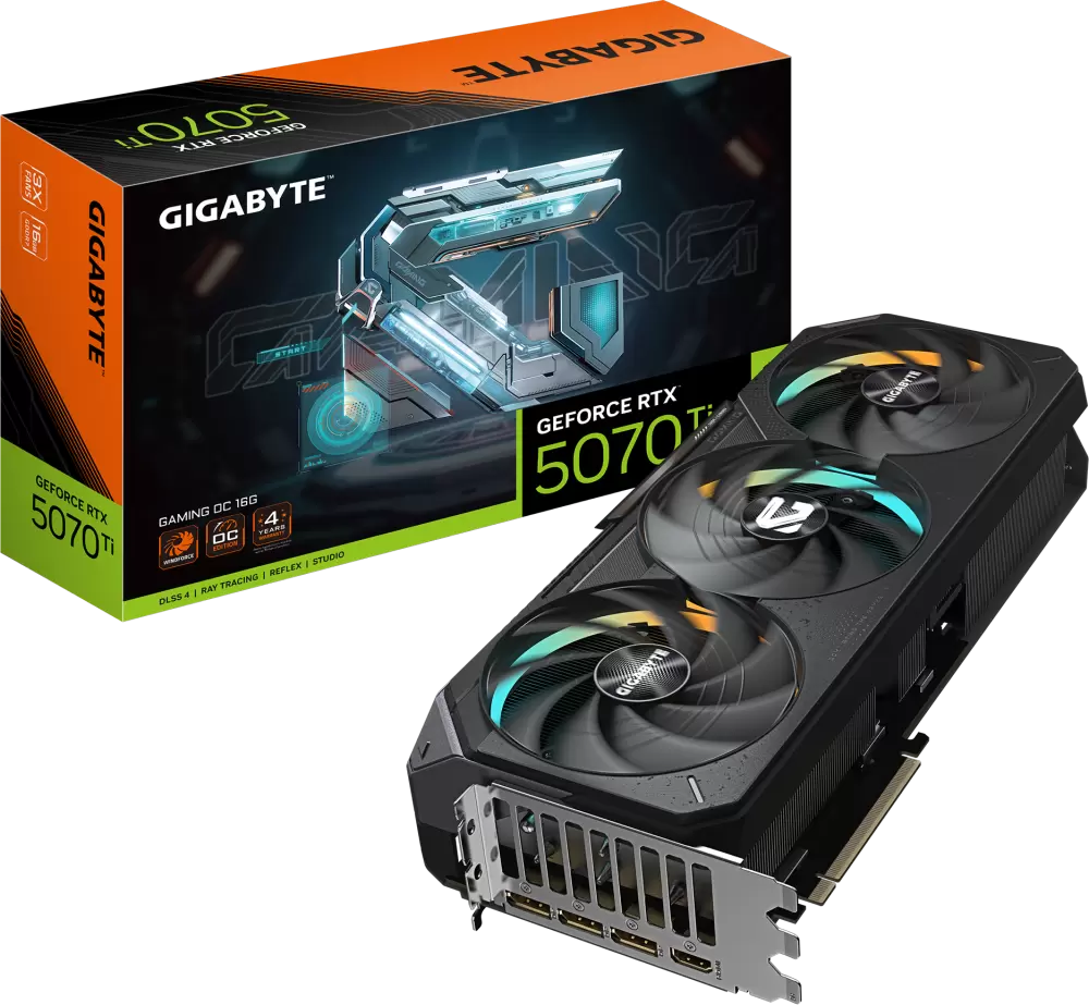 Видеокарта Gigabyte GeForce RTX 5070 Ti Gaming OC 16G GV-N507TGAMING OC-16GD фото 2