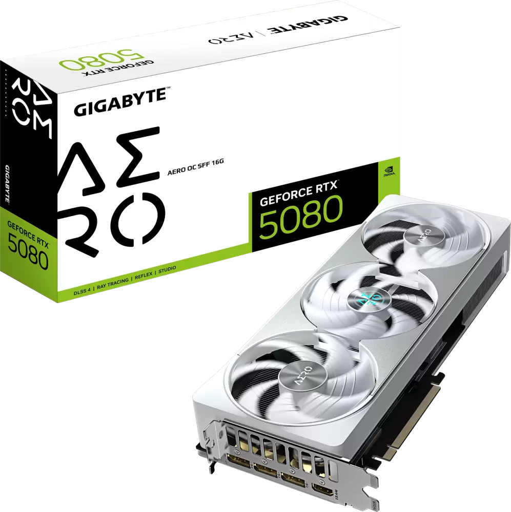 Видеокарта Gigabyte GeForce RTX 5080 Aero OC SFF 16G GV-N5080AERO OC-16GD фото 2