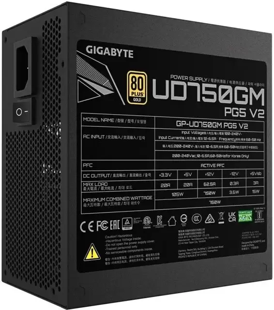 Блок питания Gigabyte UD750GM PG5 V2 фото 6