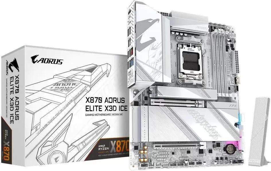 Материнская плата Gigabyte X870 Aorus Elite X3D Ice фото