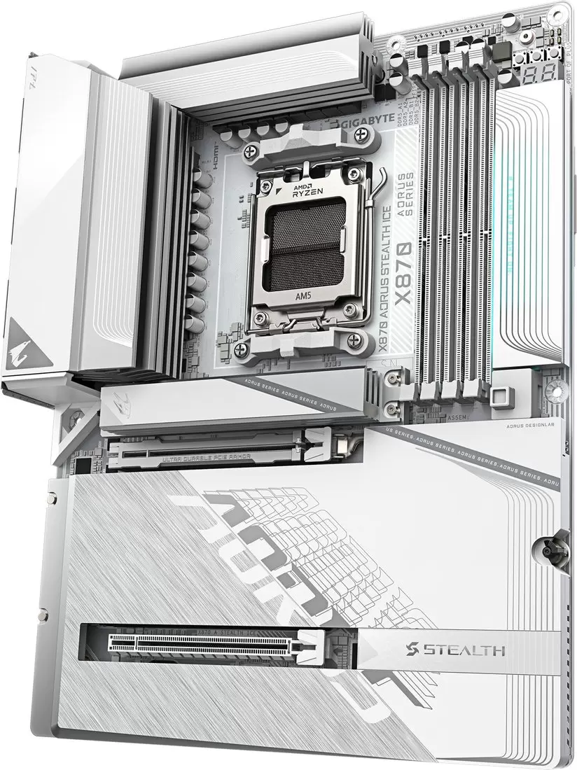 Материнская плата Gigabyte X870 Aorus Stealth Ice фото