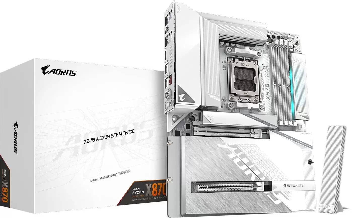 Материнская плата Gigabyte X870 Aorus Stealth Ice фото