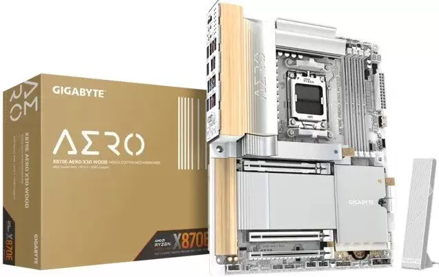 Материнская плата Gigabyte X870E Aero X3D Wood фото