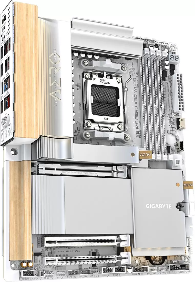 Материнская плата Gigabyte X870E Aero X3D Wood фото
