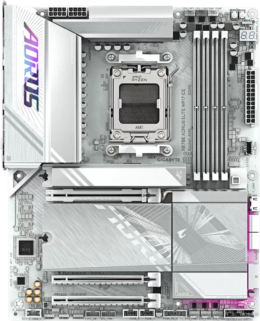 Gigabyte X870E Aorus Elite WiFi7 Ice