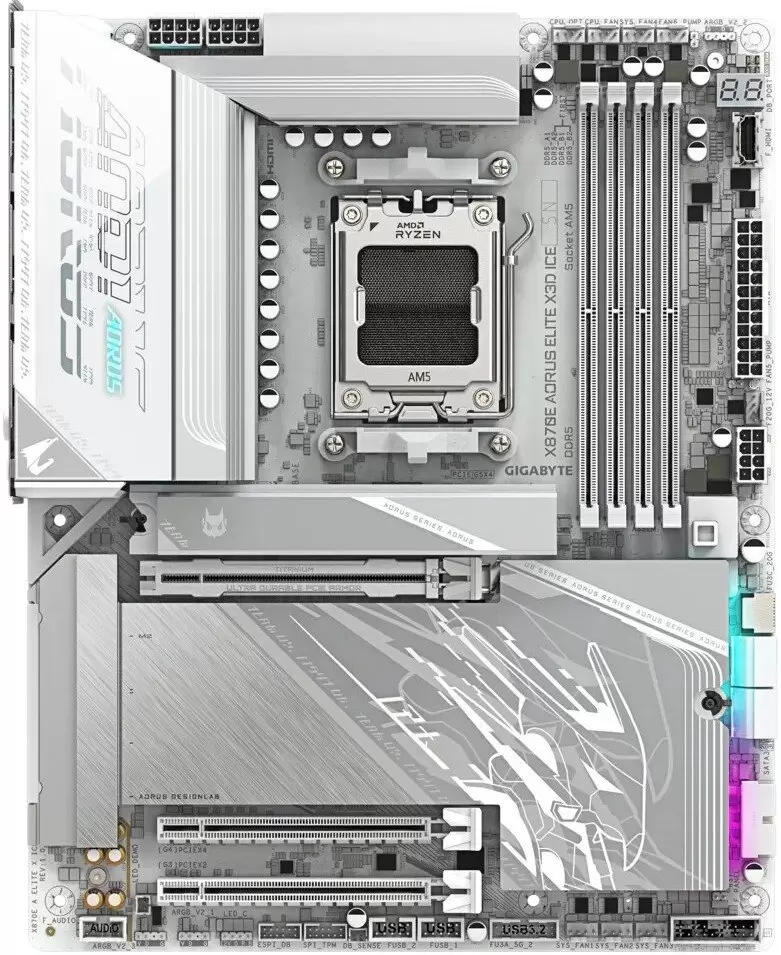 Gigabyte X870E Aorus Elite X3D Ice