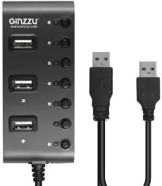 USB-хаб Ginzzu GR-487UAB фото