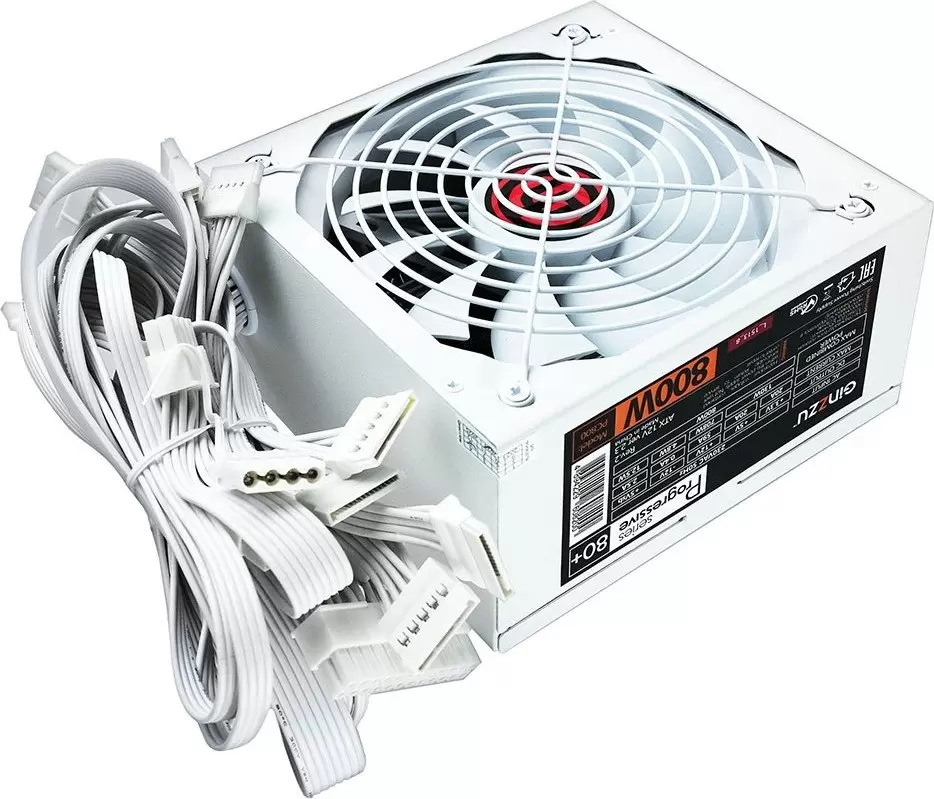 Блок питания Ginzzu PC800 (белый) фото