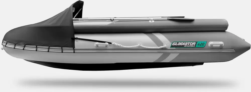Моторно-гребная лодка Gladiator E420X BSM4377 (светло/темно-серый) фото