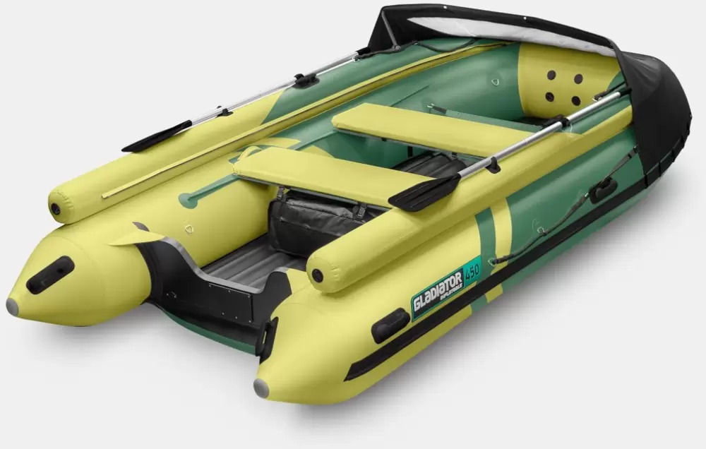 Моторно-гребная лодка Gladiator E420X BSM4381 (зелено-оливковый) фото