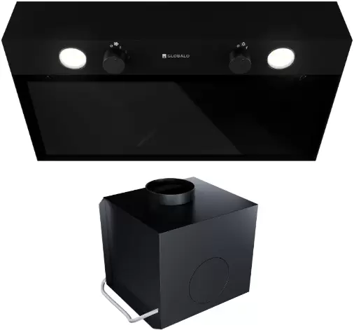 Кухонная вытяжка Globalo Fluxime 60.1 + Turbina TW 1.2 (черный) фото