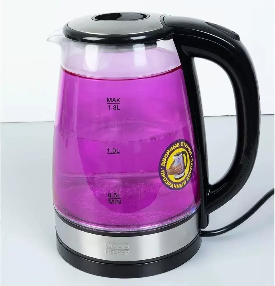 Электрический чайник Goodhelper KPG-1810 (розовый) фото