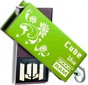USB-флэш накопитель GoodRam Cube Green Spring Edition 16 Gb (PD16GH2GRCUGR9+S) фото
