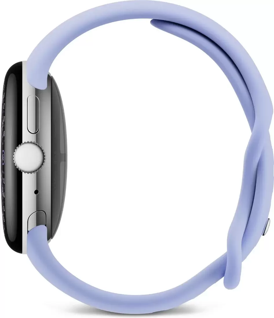 Умные часы Google Pixel Watch 4 LTE 41 мм (глянцевый серебристый/айрис, спортивный силиконовый ремешок) фото 3