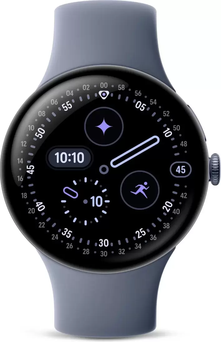 Умные часы Google Pixel Watch 4 LTE 45 мм (лунный камень/лунный камень, спортивный силиконовый ремешок) фото