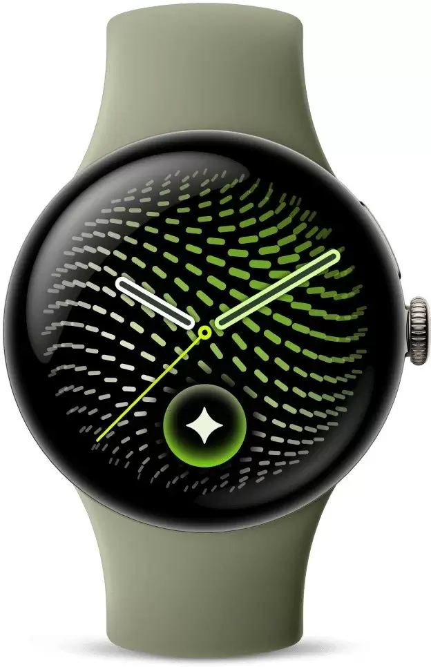 Умные часы Google Pixel Watch 5 41 мм (оливковый сатиновый/оливковый, спортивный силиконовый ремешок) фото 2
