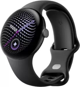 Умные часы Google Pixel Watch 5 45 мм (черный матовый/обсидиан, спортивный силиконовый ремешок) фото