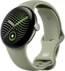 Умные часы Google Pixel Watch 5 LTE 41 мм (оливковый сатиновый/оливковый, спортивный силиконовый ремешок) фото