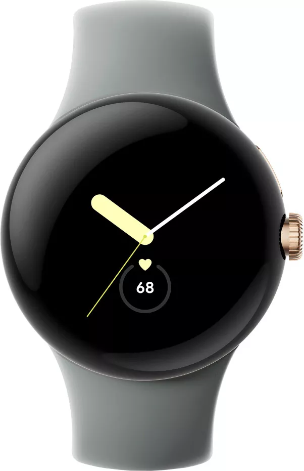 Умные часы Google Pixel Watch LTE (золотистый шампань/ореховый) фото 2