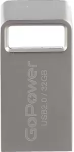 USB Flash GoPower Mini 32GB USB2.0 00-00027358 (серебристый) фото