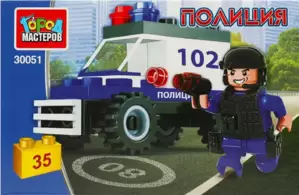 Конструктор Город мастеров Полицейский на машине / 30051-AA фото