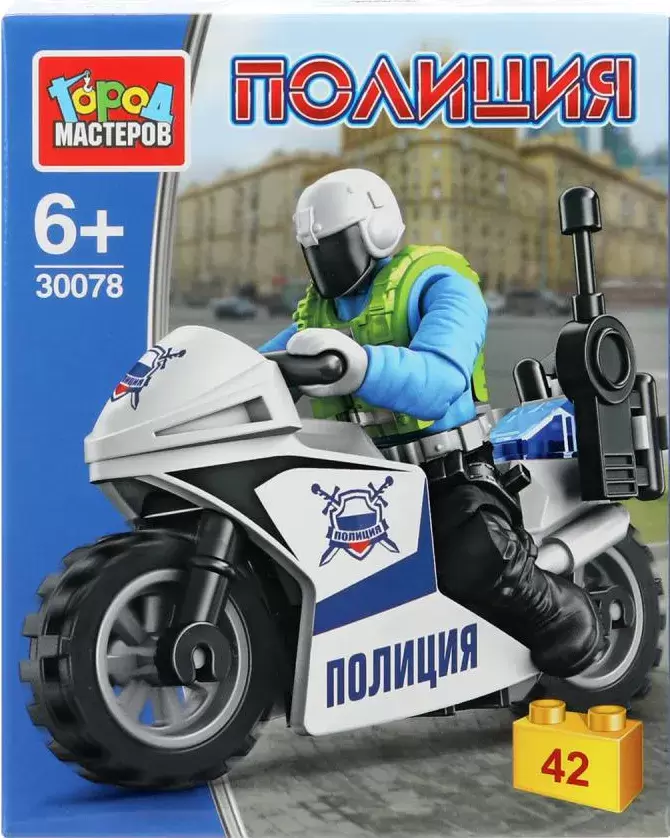 Город мастеров Полицейский на мотоцикле / 30078-XJ