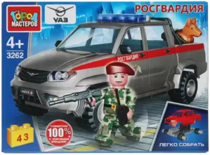 Конструктор Город мастеров Uaz Pickup Росгвардия SB-3262 фото