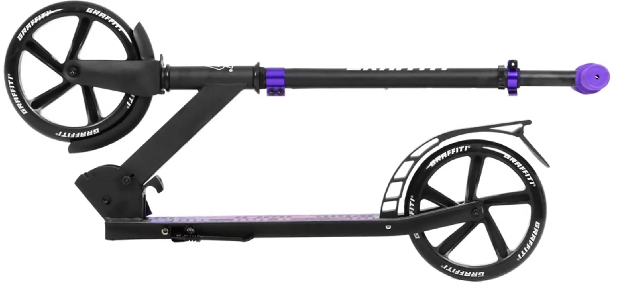 Самокат Graffiti City 200 10205135 черный фото