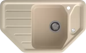 Кухонная мойка GranFest CORNER GF-C800E (кашемир) фото