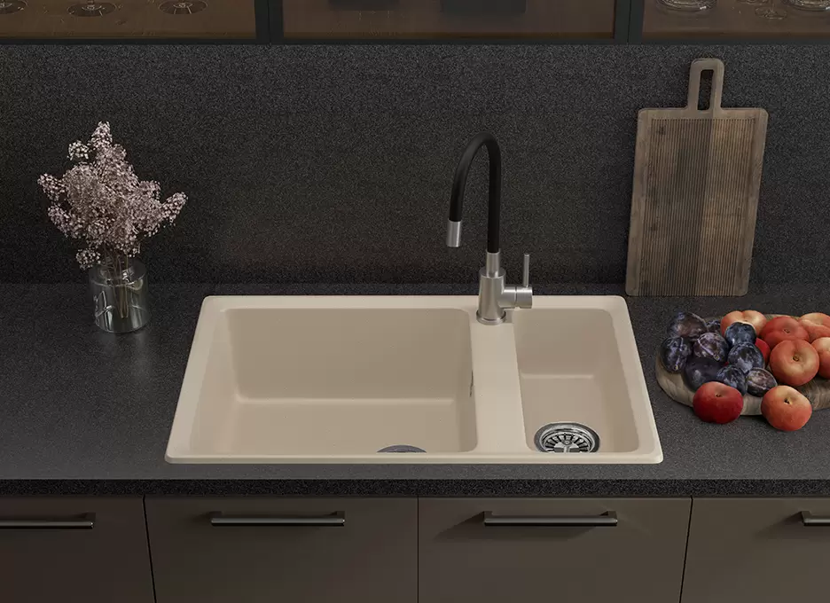 Кухонная мойка GranFest LEVEL LV-760K (кашемир) фото 4