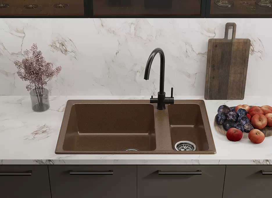 Кухонная мойка GranFest LEVEL LV-760K (терракот) фото 4