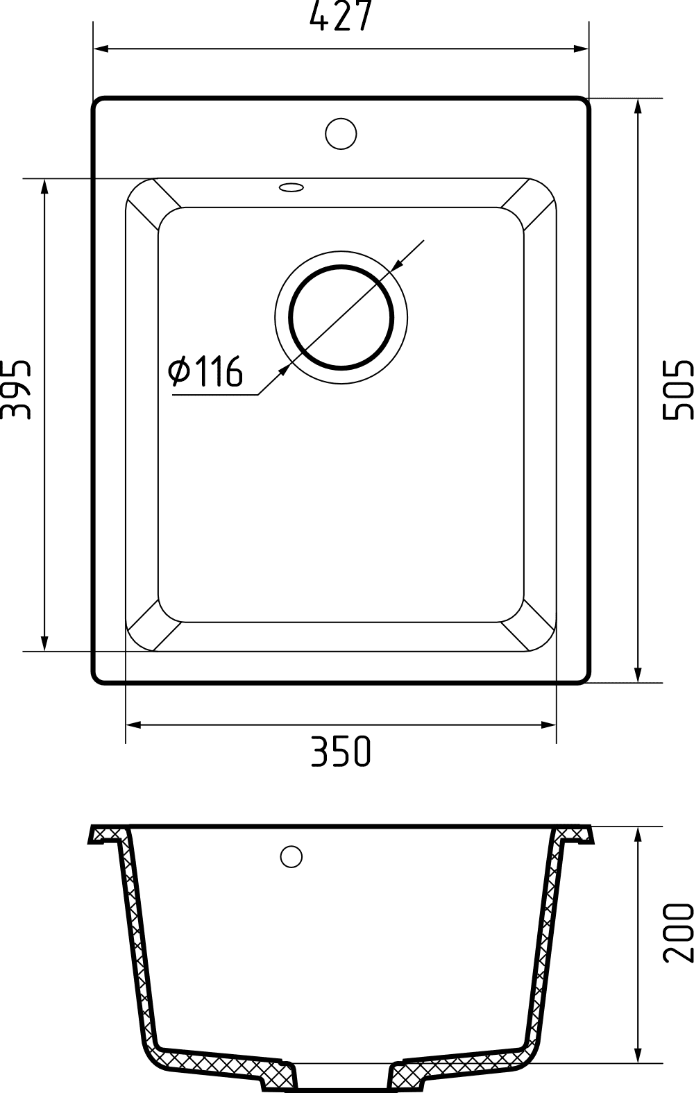 Кухонная мойка GranFest Practik 505 (кашемир) фото 2