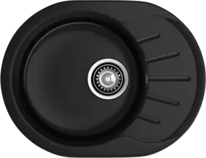 Кухонная мойка GranFest RONDO R-580L (черный) фото