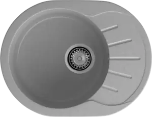 Кухонная мойка GranFest RONDO R-580L (серый) фото