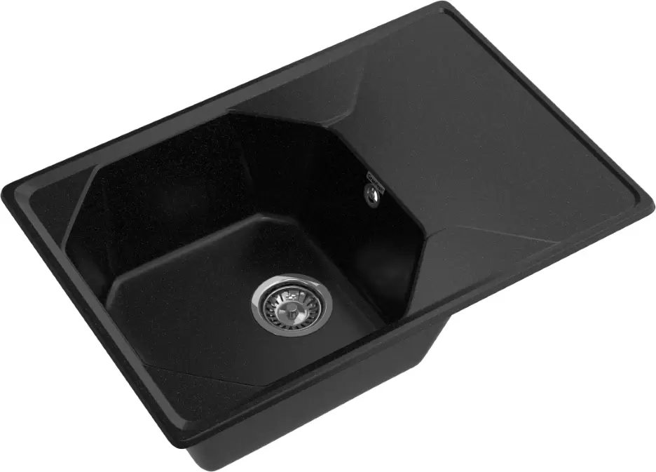 Кухонная мойка GranFest UNIQUE U-740L (черный) фото 2