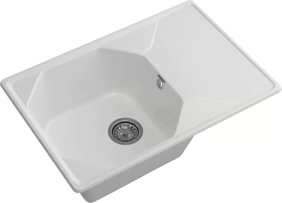 Кухонная мойка GranFest UNIQUE U-740L (иней) фото 2