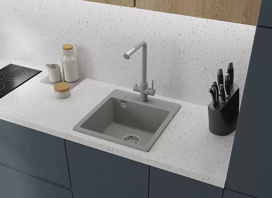Кухонная мойка GranFest URBAN UR-245 (серый) фото 4