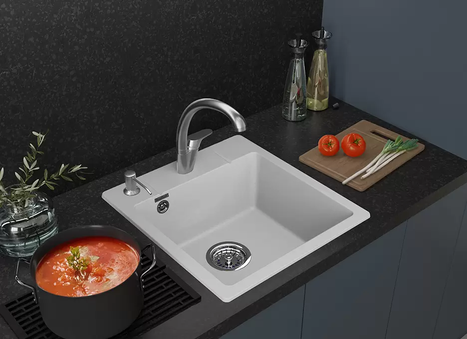 Кухонная мойка GranFest URBAN UR-245 (серый) фото 5