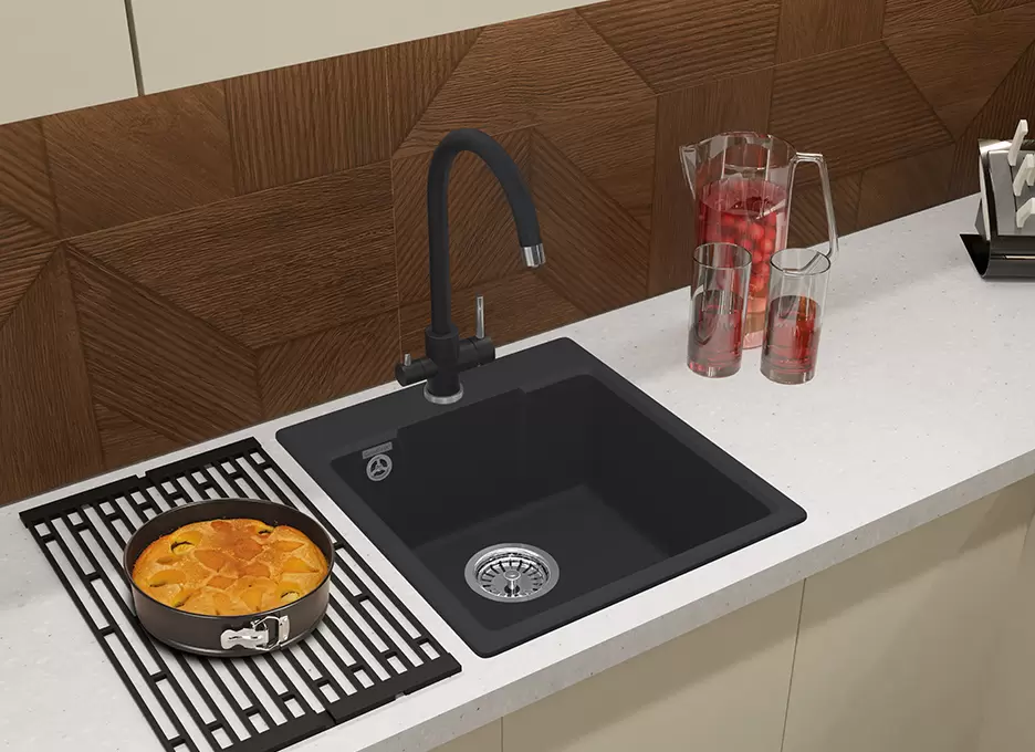 Кухонная мойка GranFest URBAN UR-644 (черный) фото 5
