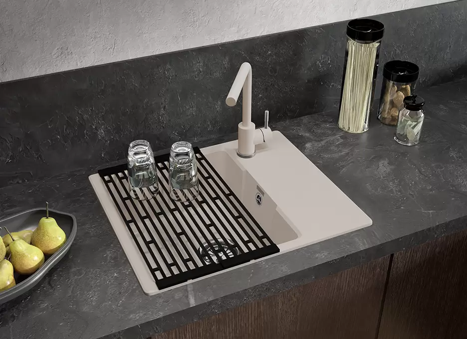 Кухонная мойка GranFest URBAN UR-658L (белый) фото 5