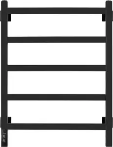 Полотенцесушитель Granula Квадро 50x60 (терморегулятор с таймером слева, черный матовый)