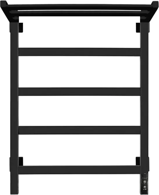 Granula Квадро 50x60 с полкой (терморегулятор, черный матовый)