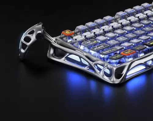 Клавиатура Gravastar Mercury K1 Pro Interstellar Silver (GravaStar x Kailh Speedy Mint) фото