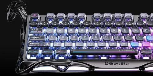 Клавиатура Gravastar Mercury K1 Pro Special Edition Cyberpunk (GravaStar x Kailh Speedy Mint) фото