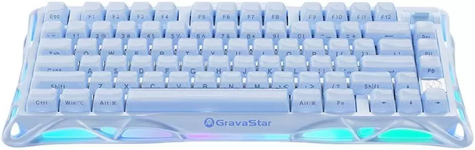 Gravastar Mercury K1 Special Edition Ice Blue (GravaStar x Kailh Cherry Pink)