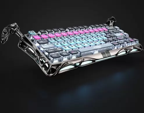 Клавиатура Gravastar Mercury V75 Pro Cyberpunk (GravaStar x Gateron Magnetic Jade Pro) фото