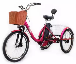 Электровелосипед GreenCamel Trike-B R24 (500W 48V 20Ah красный)  фото