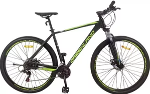 Велосипед GREENLAND Discovery 1.0 29 р.21 2024 черный/зеленый фото